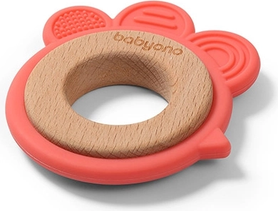 BabyOno wooden-silicone teether Hen