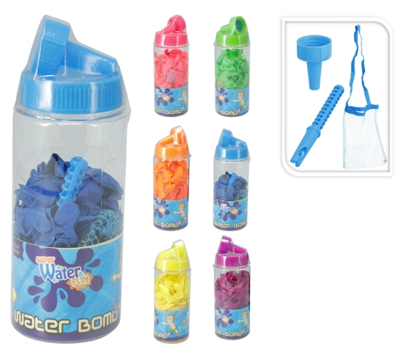 Set of 60 water balloons, mixed colors