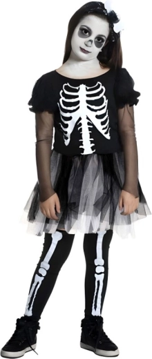 Stijlvolle jurk met skeletprint