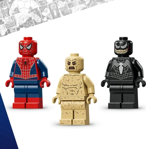 Three iconic minifigures