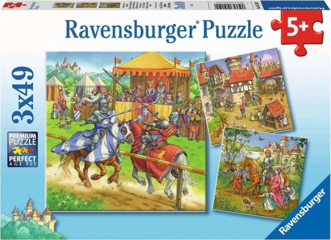 Ravensburger puzzle Knight Tournament 3×49 pieces
