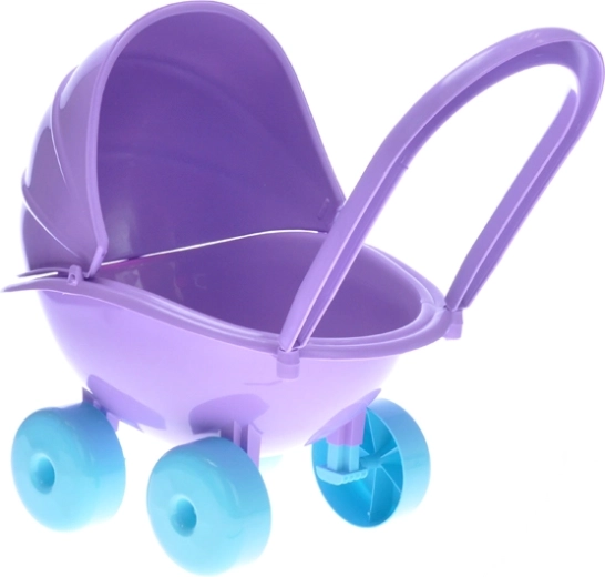 Deep plastic doll stroller – purple