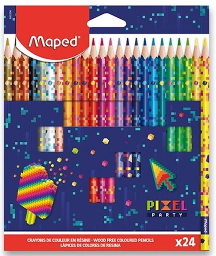 Crayons MAPED Pixel Party 24 pcs
