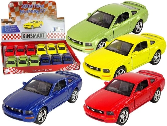 Metalen auto Ford Mustang GT 2006 1:38 met terugtrek-aandrijving
