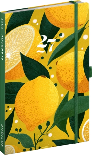 Couverture rigide et motif lemons élégant
