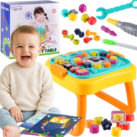 Woopie Interactive Educational Table 3 in 1 – Workshop, Drawing Board and Learning Numbers