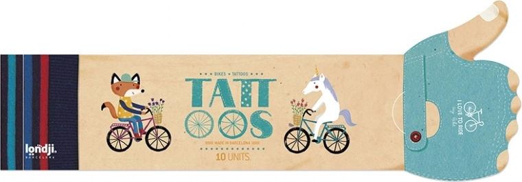 Temporäre Tätowierung Auf dem Fahrrad