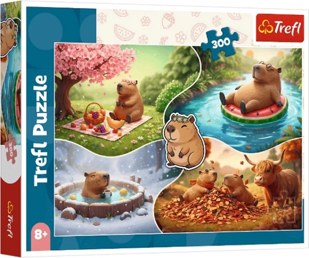 300-Piece Puzzle: Four Seasons with Capybaras