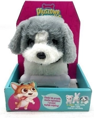 Chien en peluche qui marche avec os