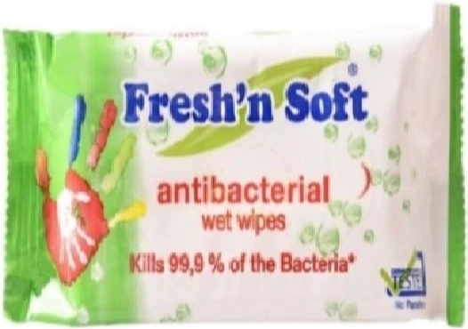 Fresh 'n soft antibacteriële vochtige handdoekjes voor handen 15 stuks
