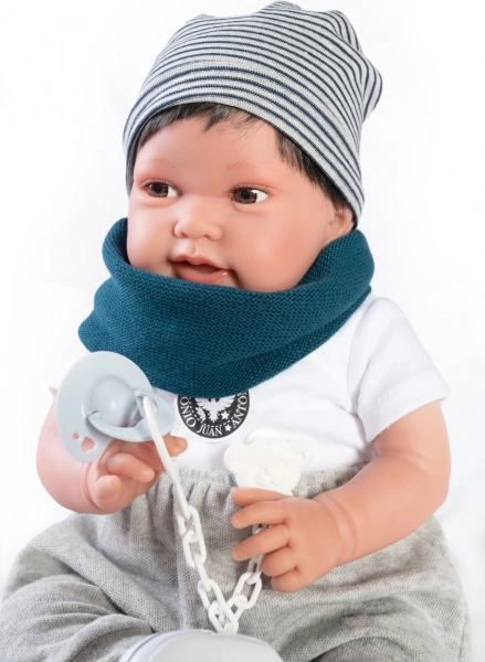 Antonio Juan Pipo Hair – realistic baby doll 42 cm with soft body
