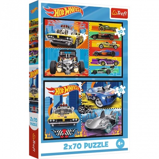 Puzzle 2x70 Autos Hot Wheels