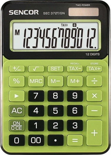 Office calculator with 12-digit LCD display