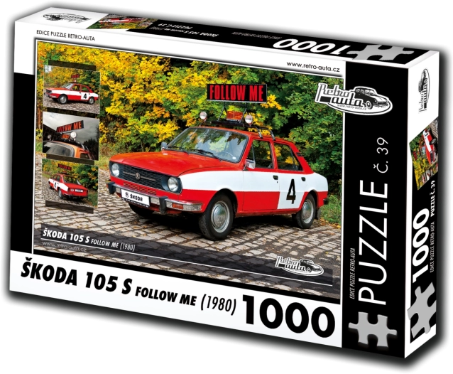 Puzzel retro auto Škoda 105 S Follow Me 1980 1000 stukjes