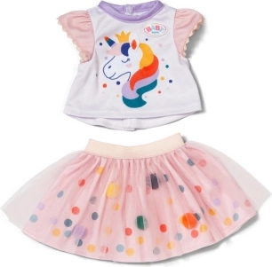 Tutu dress set with unicorn for 43 cm BABY born dolls