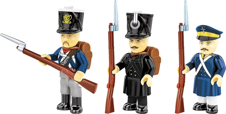 Drei authentische Figuren der preußischen Infanterie