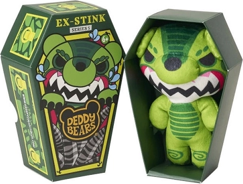 Deddy Bears Ex-Stink plush bear in a coffin