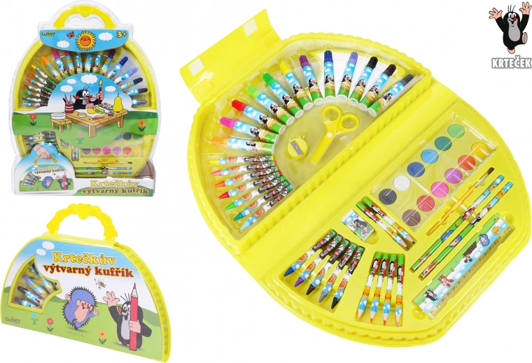 KRTEČEK 50-Piece Art Supplies Case