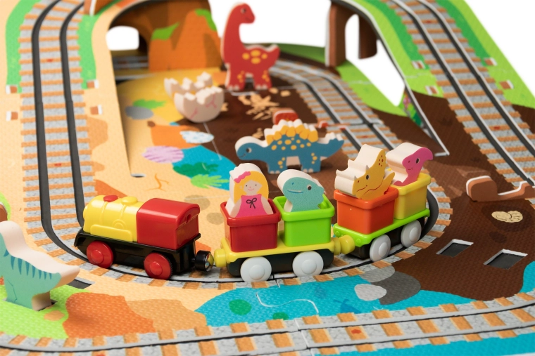 Batterijlokomotief met wagonnetjes