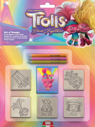 Trolls Stamp Set – 5 Stamps and 3 Markers