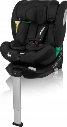 Siège auto enfant Lionelo Braam Air i-Size pivotant 40-150 cm noir