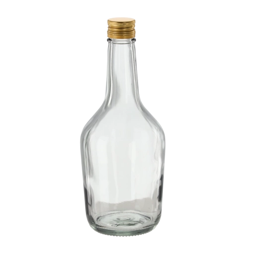 Glass cognac bottle 500 ml with screw cap, 8 pcs