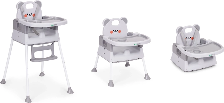 3-in-1: hoog, laag en als stoelverhoger