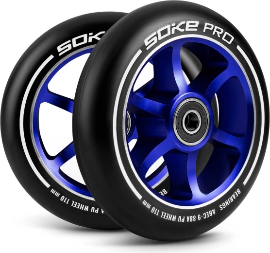 Roues pour trottinette Soke 110 mm bleues (2 pièces)