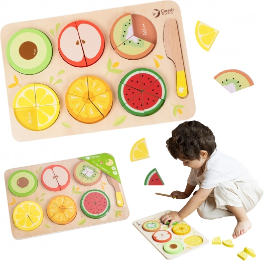 Wooden Fruit for Cutting Montessori 23 pcs