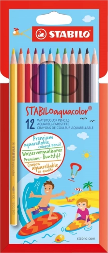 Ensemble de crayons aquarellables Stabilo Aquacolor 12 pcs