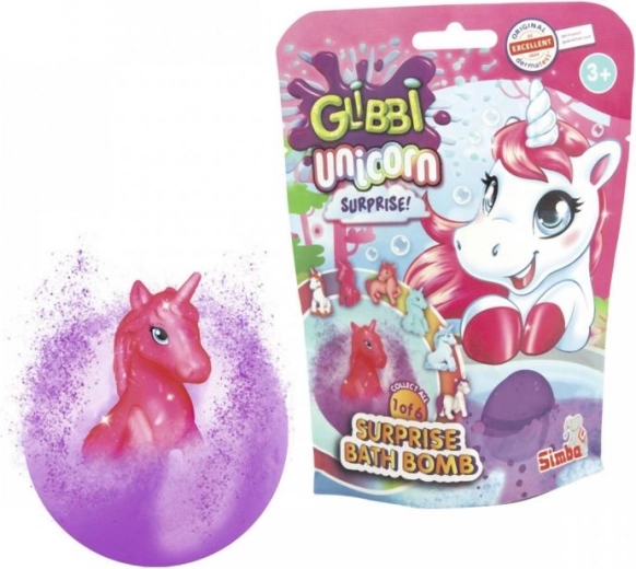 Glibbi bombe de bain pétillante licorne avec surprise