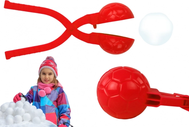 Snowball Maker with Ball Motif, Red, 20 × 5 × 5 cm