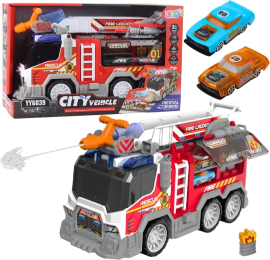 Fire Truck with Lights, Sounds, and Working Water Cannon