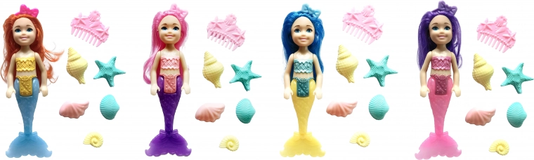 Mermaid doll 15 cm with accessories