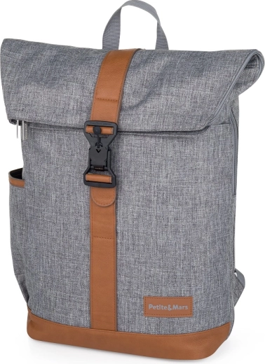 Petite&Mars sac à dos à langer pour poussette Jackob ultimate grey