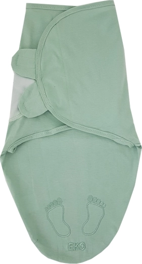EKO cotton swaddle wrap Snail mint 5–10 kg