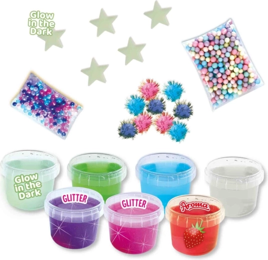 Mix texturen: kralen, foam, glitter en meer toevoegingen