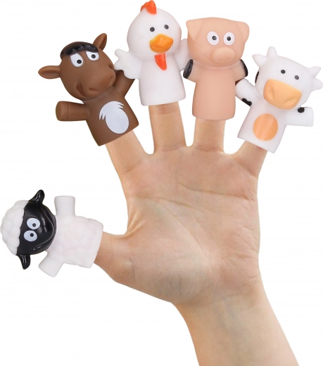 Rubber Finger Animals – 5 pcs, 5 cm