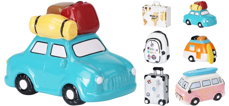 Tirelire pour enfant valise/voiture
