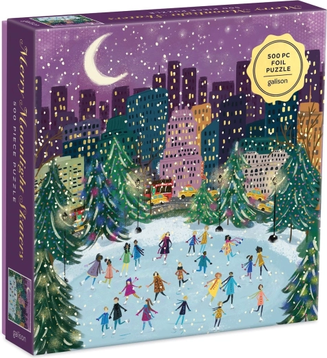 Galison Puzzle Patinage au clair de lune 500 pièces