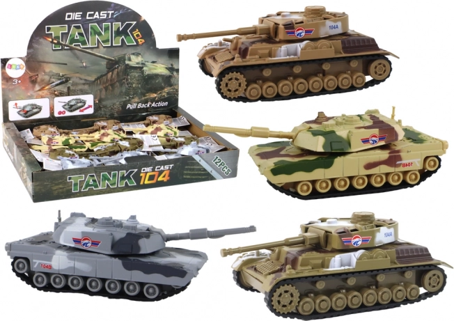 Aluminium tank met wrijvingsaandrijving, diverse kleuren
