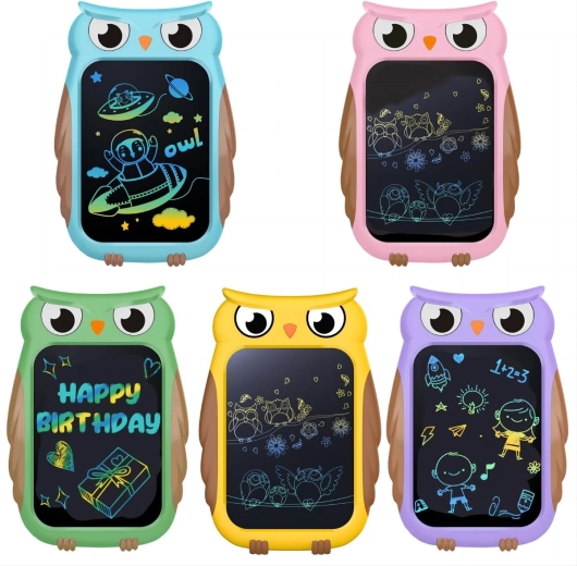 Kinder LCD-tekentablet Uil 8,5" met kleurendisplay en stylus