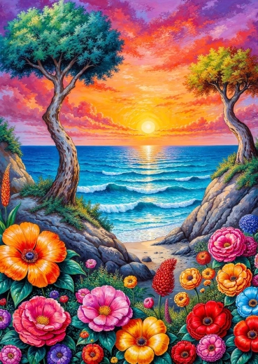 Enjoy Puzzle Blooming Coast 1000 Pieces