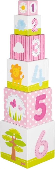 Tour empilable en cubes Afrique GOKI