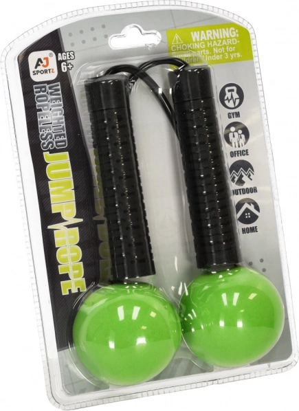 Cordless jump ropes for fitness and cardio training with foam balls