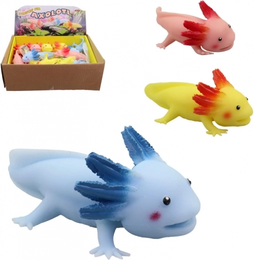 Rubberen axolotl 12 cm