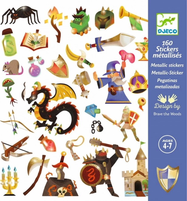 Djeco Metallic Stickers – Kingdom