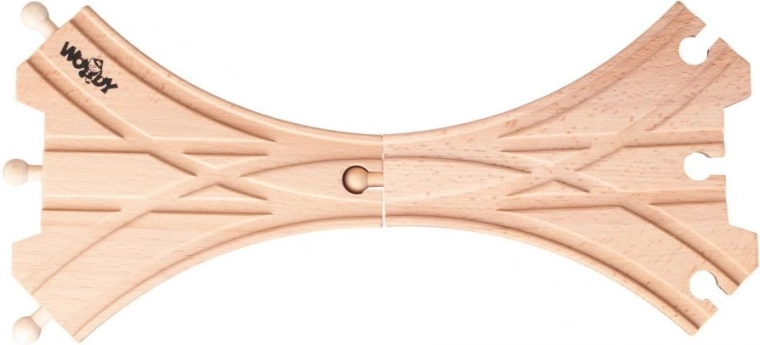Spoorwegovergang X voor houten treinbanen