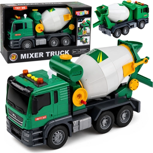 Concrete Mixer Truck “Mixer Truck” with Lights and Sounds, Green