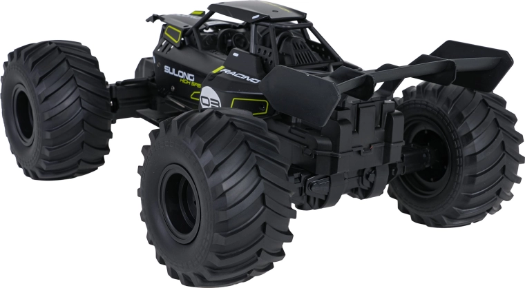 Shock-absorbing suspension and large rubber tires